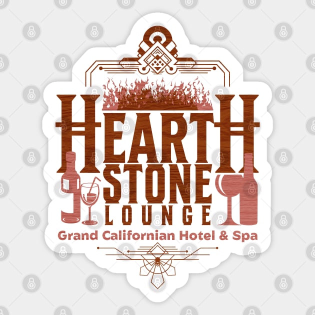 HearthStone Lounge Grand Califorian Hotel & Spa Anaheim CA. Sticker by Joaddo